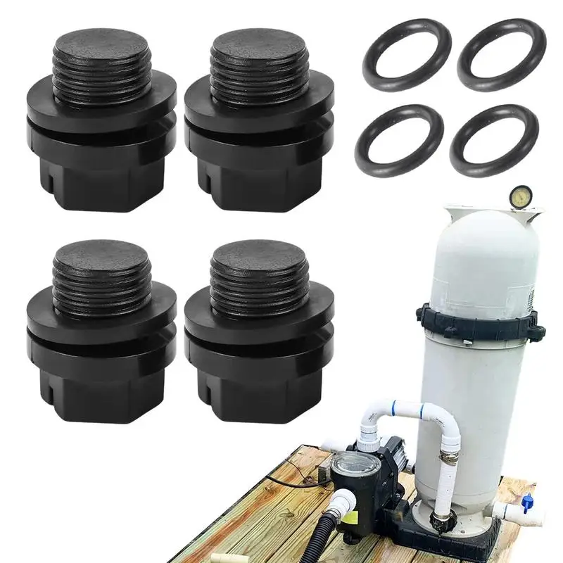 

Pool Drain Plugs Black Pool Pump Pipe Plug Universal Swimming Pool Plug Caps With O Ring Gasket Pool Replacements parts