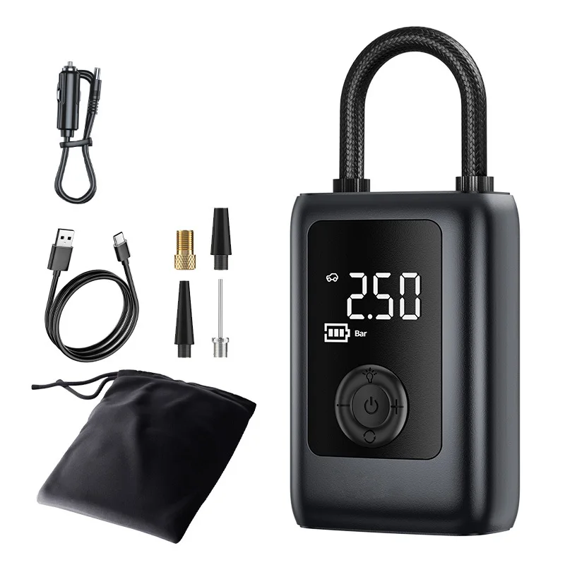 Portable Wireless Tire Inflator Built-in 4000mAh Battery  Air Pump High Pressure Air Compressor for Vehicle Motorcycle Bicycle