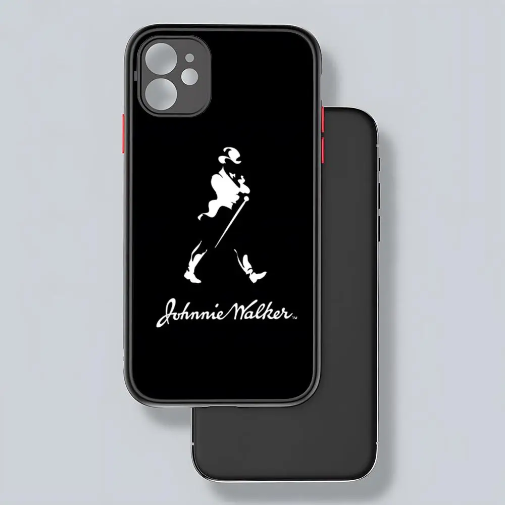 J-Johnnie Walker Logo Phone Case Potdemiel Matte Transparent For 16 15 IPhone 12 11 13 Pro Max X XR X Back Cover