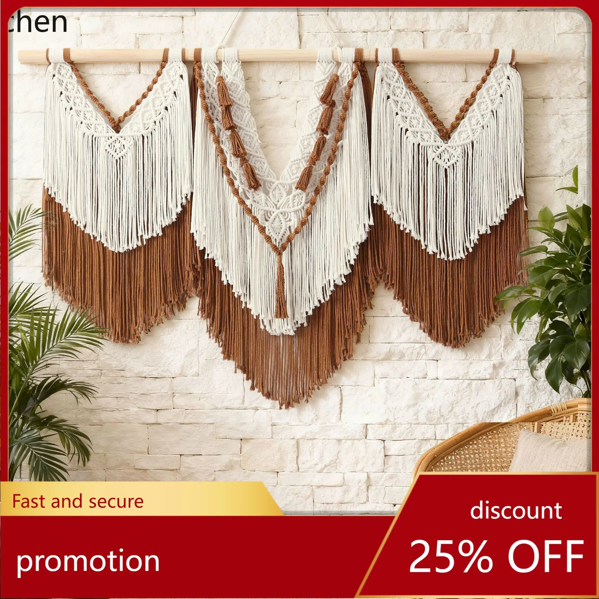 

Настенный гобелен ручной работы Hxl из хлопковой веревки, декоративное изделие для украшения стен