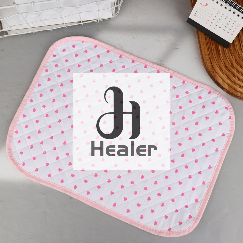 1PC Pink Love Quilted Japanese Style Ancient Table Mat Tablecloth Ins Style Student Desk Material Heart Shaped Table Mat Cute