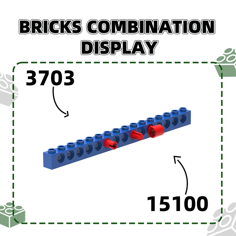 Wange 18 stks/partij 3703 1x16 Gaten Dikke Bulk Bouwstenen Moc Accessoires Compatibel met Baksteen Speelgoed kinderen Geschenkdoos