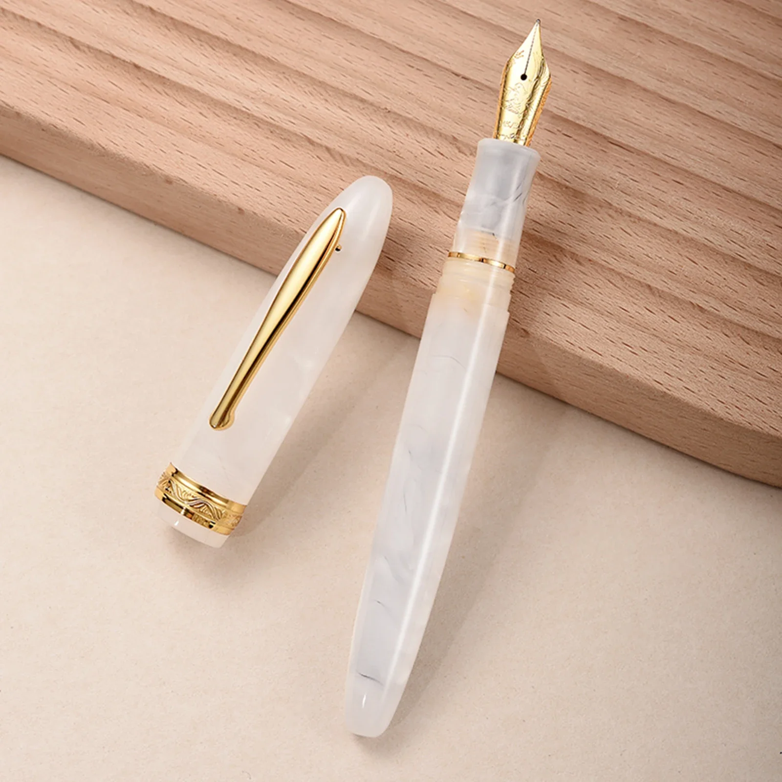 New Hongdian N9 Acrylic Fountain pen Yunhai 14K gold 0.5mm F Nib Smoth writing ink pens for Calligraphy Exquisite Business Gifts