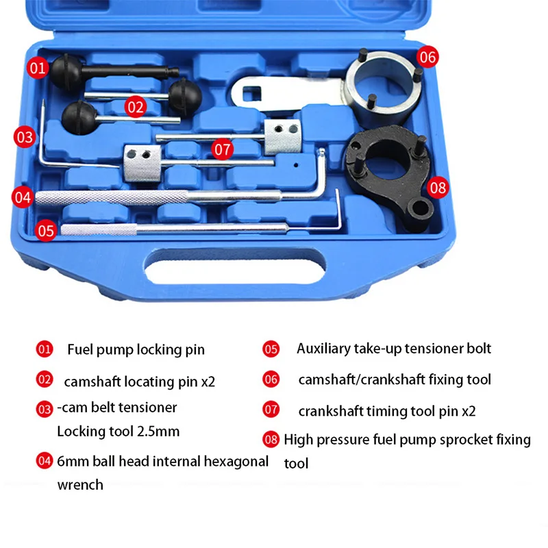 Kit de herramientas de sincronización de motor de Control, kit especial para Volkswagen, Audi, 10 piezas, 1,6, 2,0