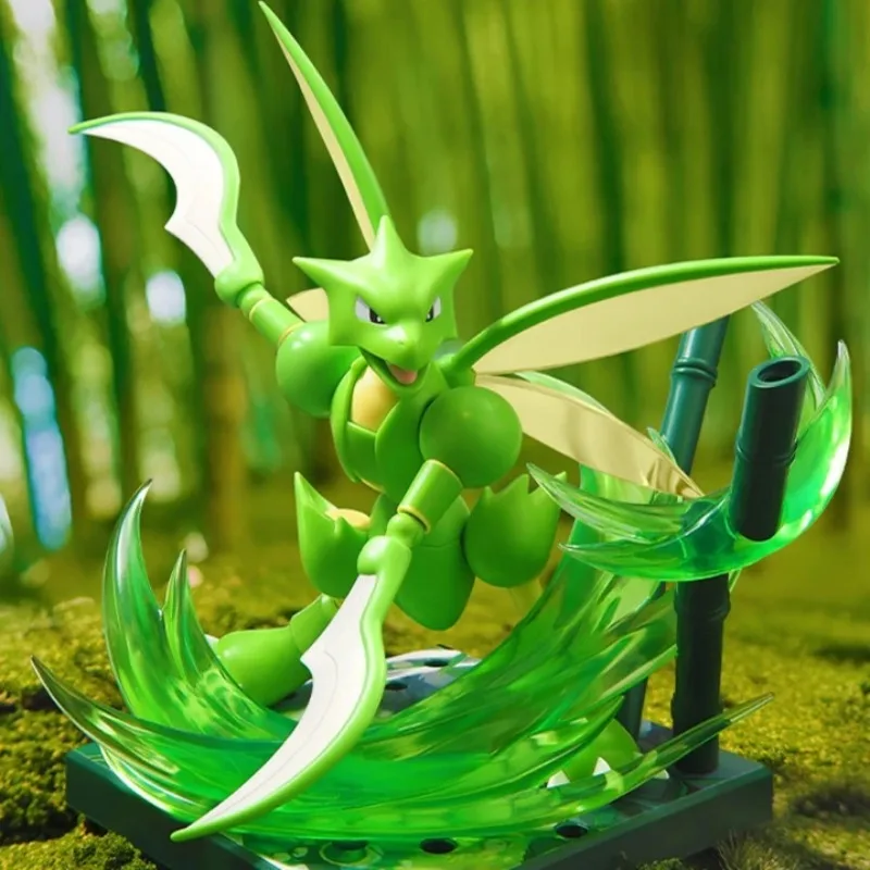 在庫ありバンダイ-blokees-ポケモン-scyther-アクションフィギュア組み立てモデルファンタスティックアニメコレクタブル-stuatue-デスクトップ装飾おもちゃ