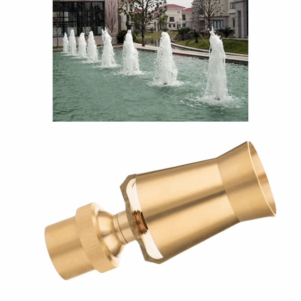 

1.5 Inch Internal Thread Water Fountain Nozzle Brass Easy To Install Sprinkler Head Gold Ice Tower Fountain Nozzle