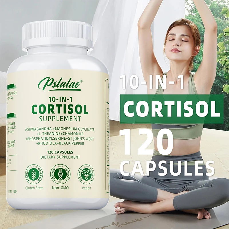 

Cortisol Supplements - Balances Cortisol Response, Relaxation & Deep Sleep, Helps Immune System and Mood Health