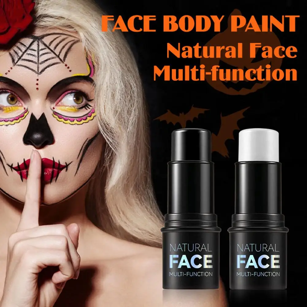 Halloween Face and Body Painting Stick Cream, Impermeável, Vermelho, Verde, Preto, Branco, Creme de Pintura para Festa, Maquiagem para Crianças e Adultos, 1Pc