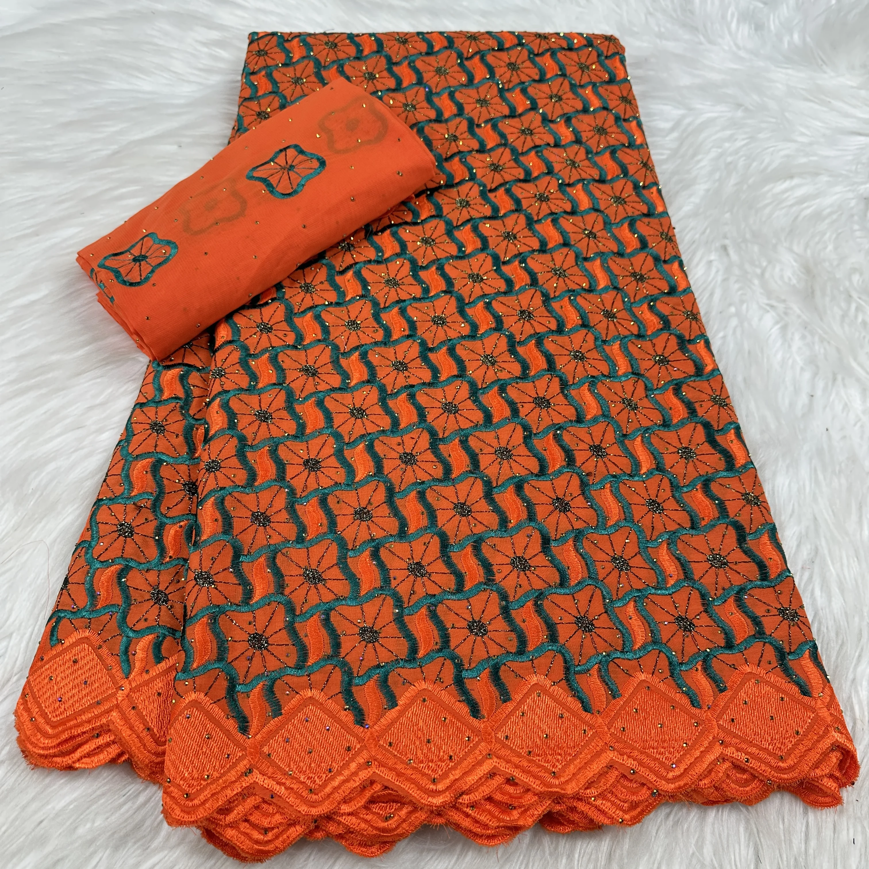 Nigerian Lace Fabrics 2025 High Quality Lace African Lace Fabric Cotton Lace Swiss Cord Lace Fabric For Party Dress Sewing -YC