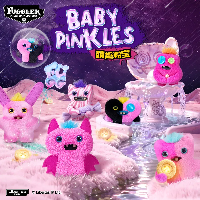 

Kawaii Fuggler Baby Pinkles Plush Keychain Blind Box Trendy Toys Surprise Box Funny Cute And Funny Teeth Monster Pendant Gift