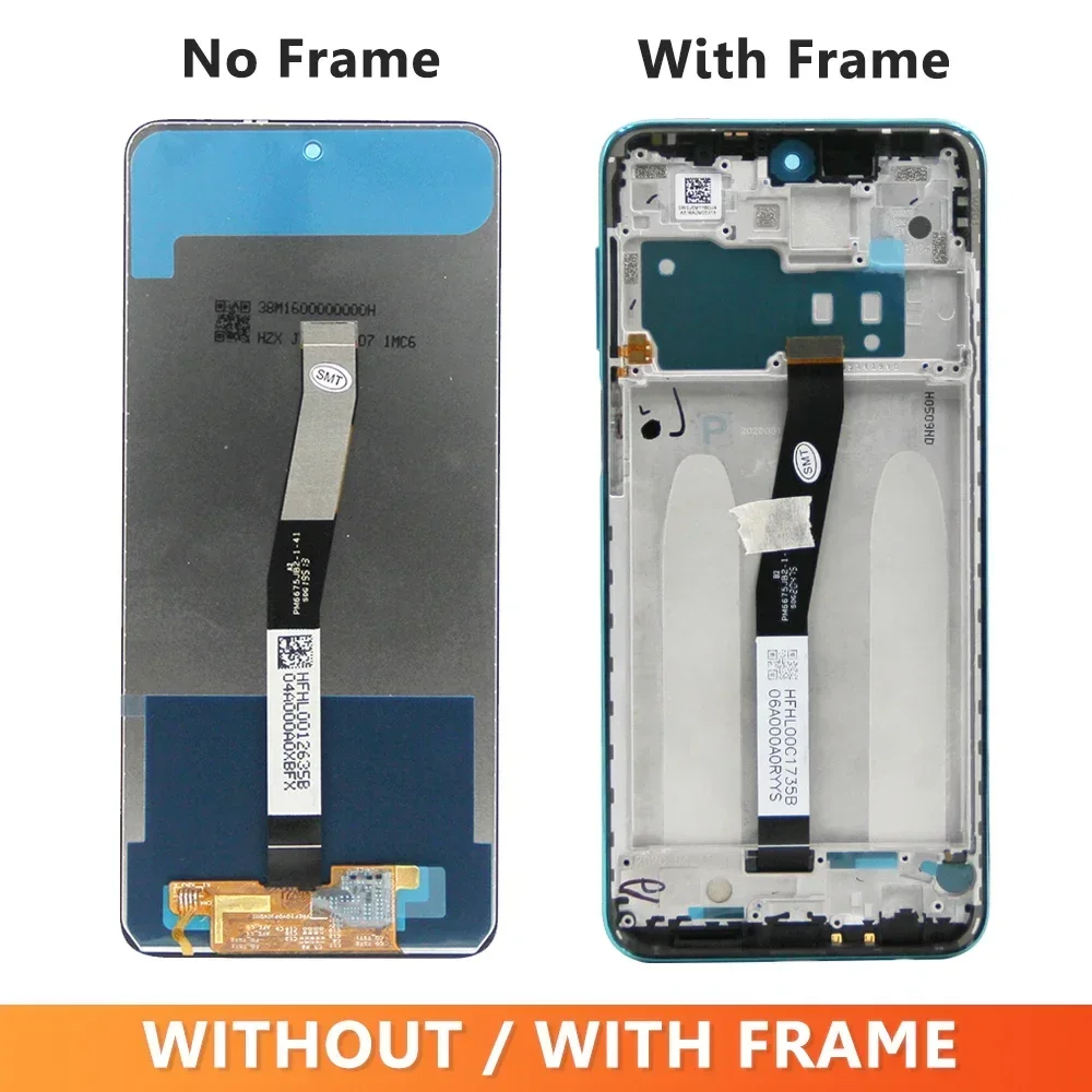 for Xiaomi Redmi Note 9S / Note 9 Pro M2003J6A1G Lcd Display Digital Touch Screen with Frame