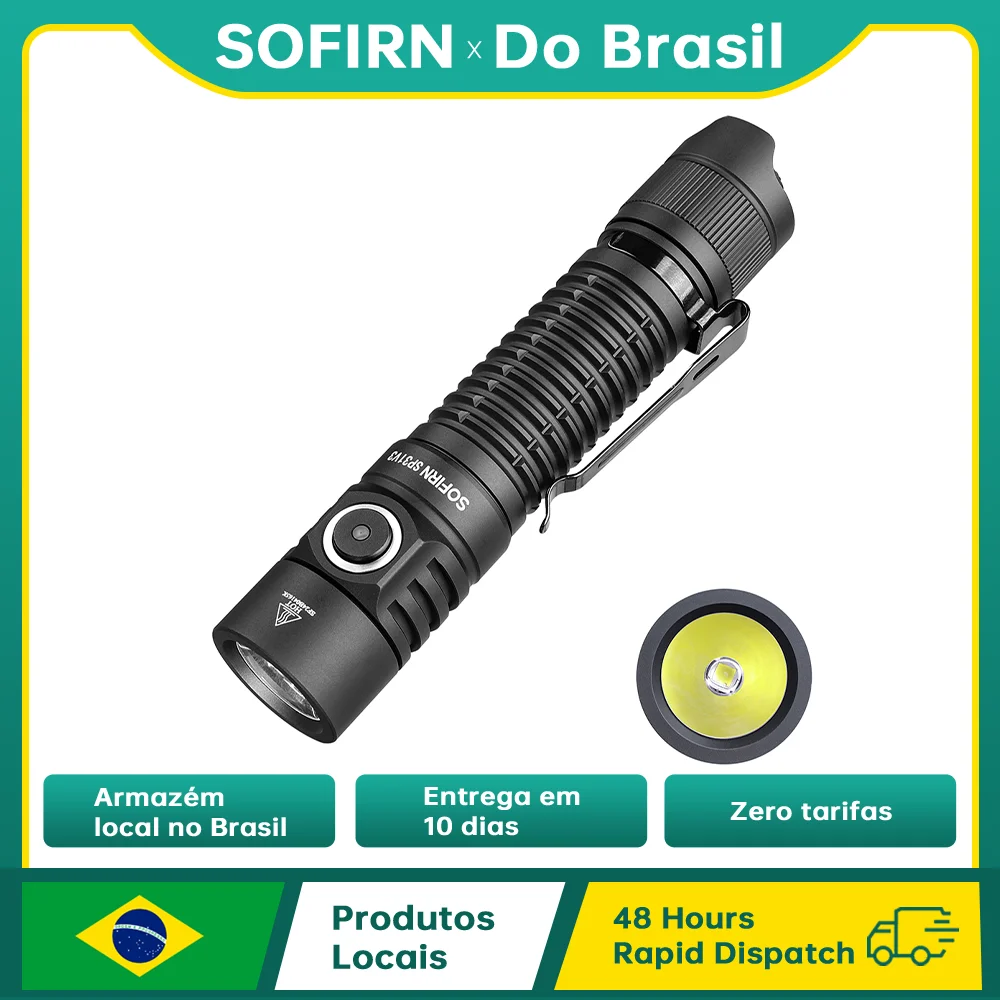 sofirn-usb-c充電式led戦術懐中電灯デュアルスイッチ付きランプsp31v30sst40519a2000lm-18650