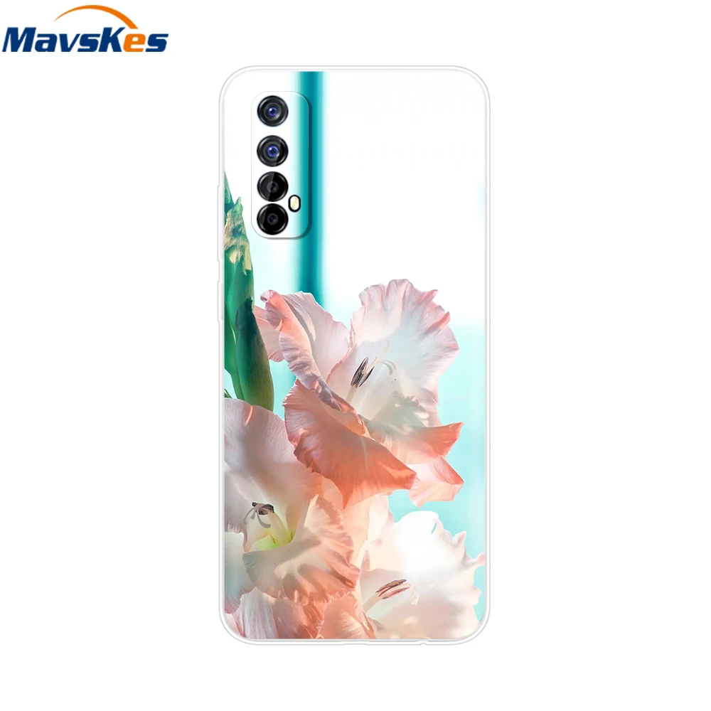 Etui na telefon OPPO Realme 7 etui RMX2155 Soft TPU silikonowe pokrowiec na tył z bumperem pokrowiec Realme7 Realme 7 Pro 7Pro pokrowiec odporny na