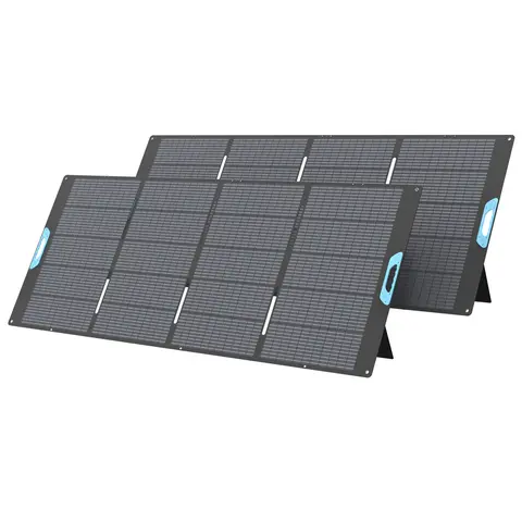 Panel solar portátil E-POWO 800W / 400W, plegable y duradero, completo con una funda con soporte ajustable, resistente al agua IP67 para RV
