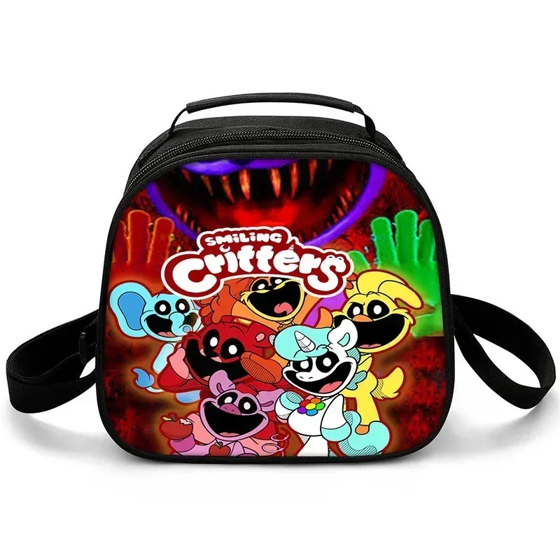 Spaventoso Bobbi sorridente animale sorridente Critters Lunch Bag per studenti e bambini Ice Bag Lunch Box Bag Lunch Bag Mochila