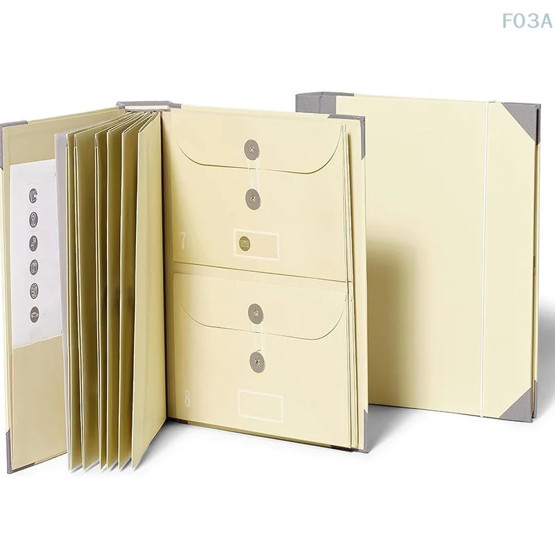 Organizador de documentos com órgão de bolso, eu vou faltar Binder, Folio Document Organizer, Expansão File Folder Pockets, Acordeão