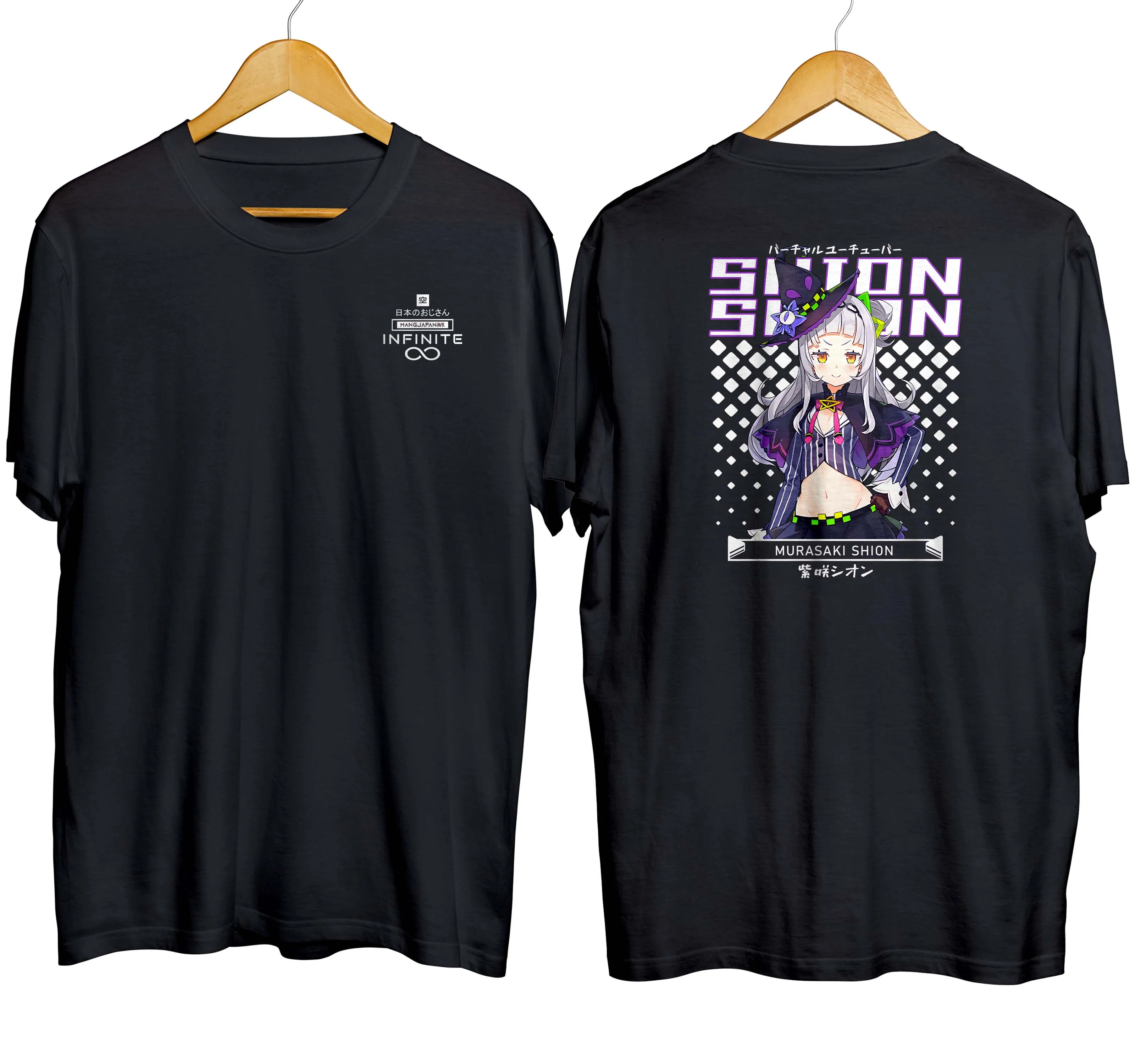 T-shirt distroanime vtuber MURASAKI SHION - HOLOLIVE JPN 100% cotton combed 30s