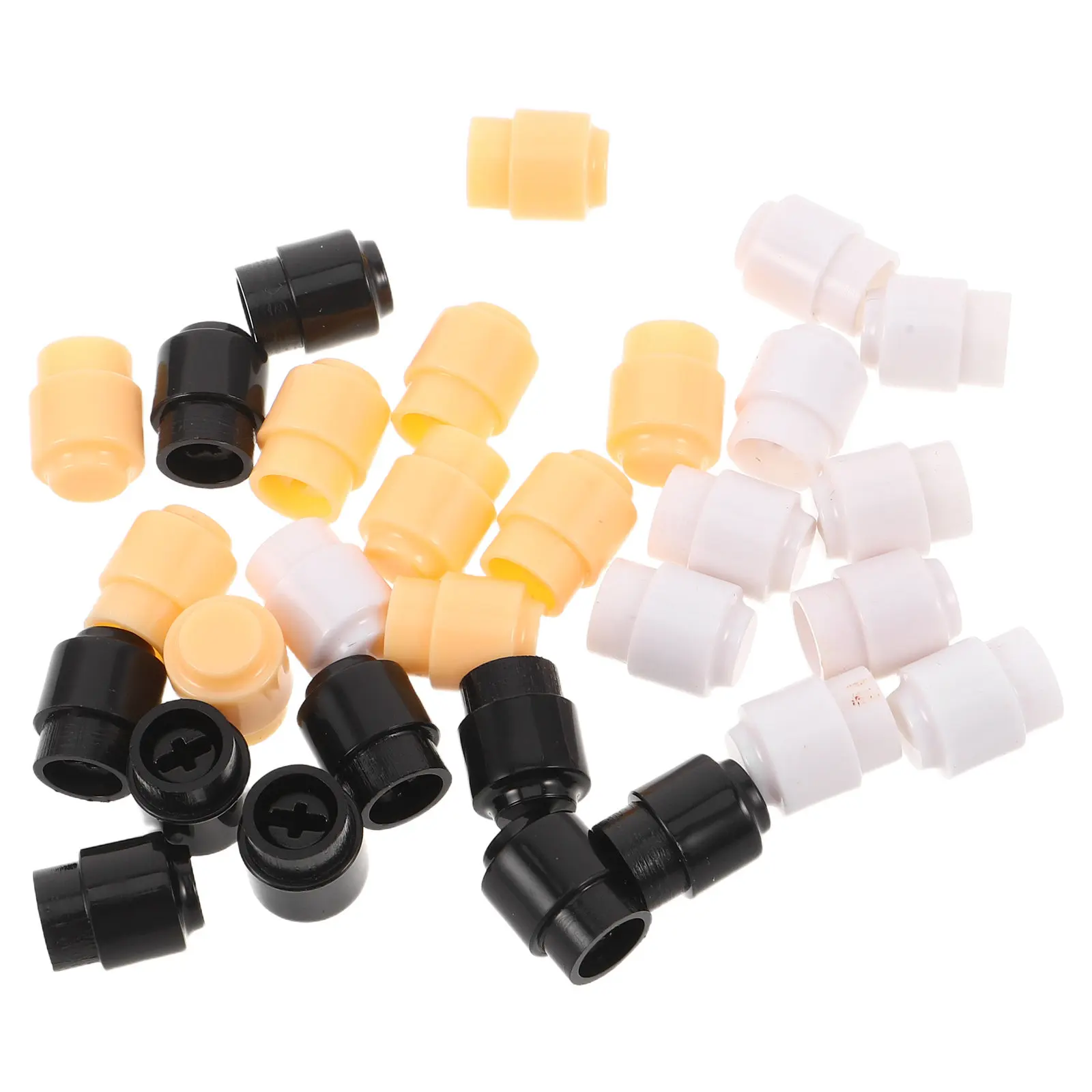 

30Pcs Electric Guitar Switch Cap Pickup Selector Knob Replacement Plastic Tip Caps for Bass Amplifier Volume Control Black White