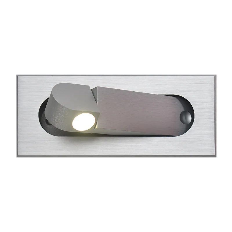 New Bedroom Bedside Wall LampLedLamp2025Simple Hotel Guesthouse Bed & Breakfast Wall Lamp Rotatable Embedded Wall Light