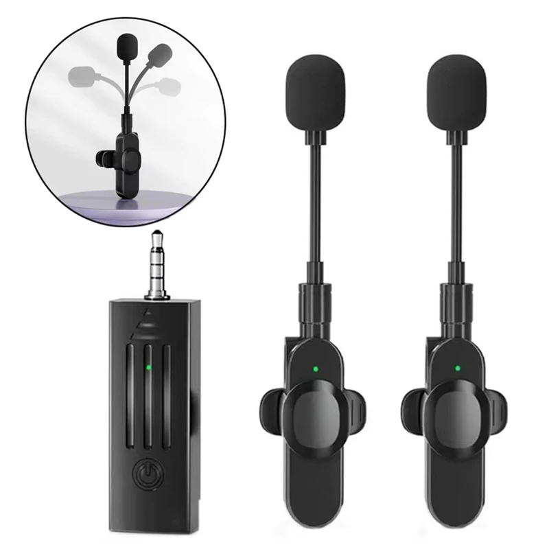 HFES Mini Wireless Microphone 3.5Mm Bluetooth Speaker Collar Microphone Speaker For Lectures Classroom Teaching