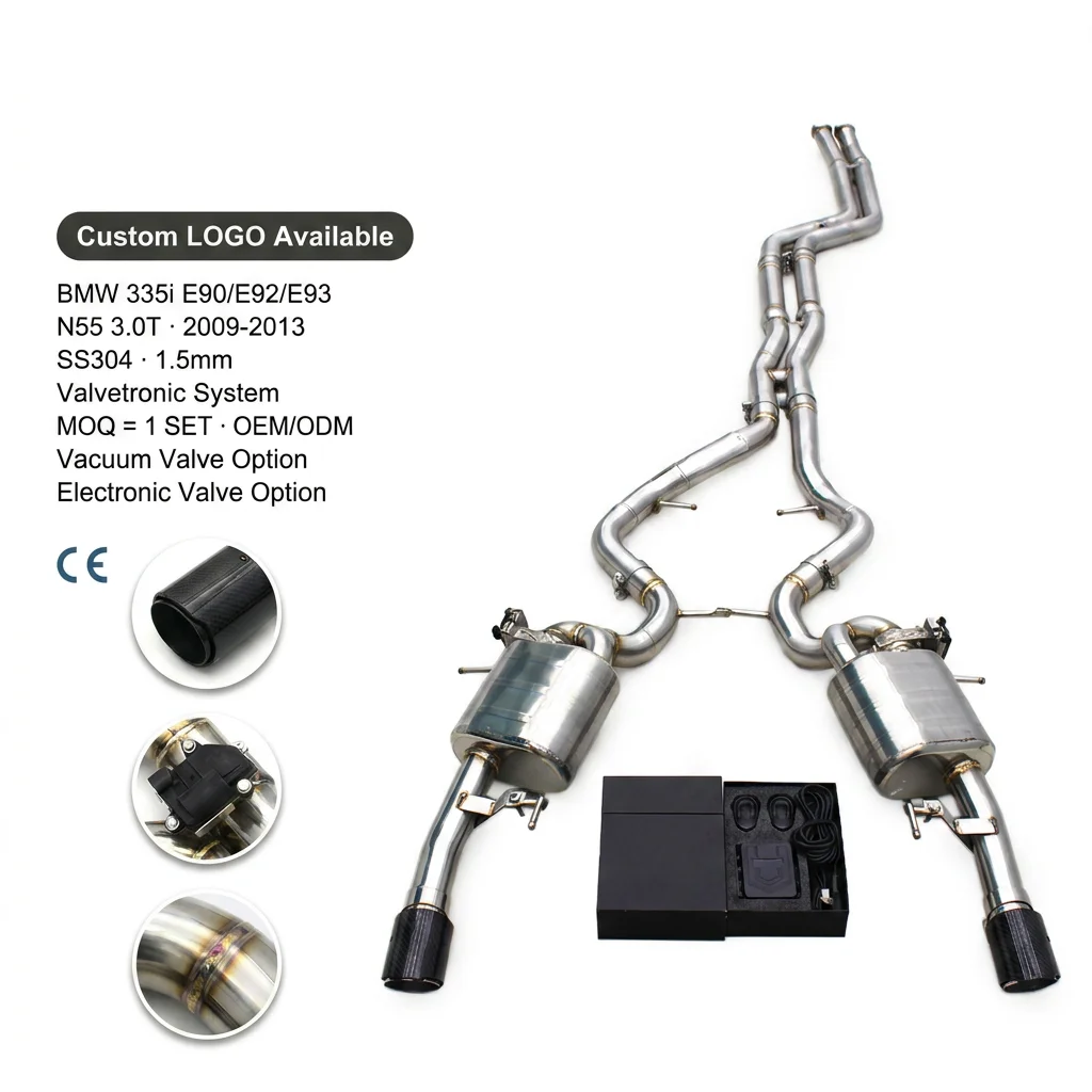 

For Catback Muffler for BMW 335/335i E90/E92/E93 N55 3.0T (2009-2013) Stainless Steel Valvetronic Exhaust