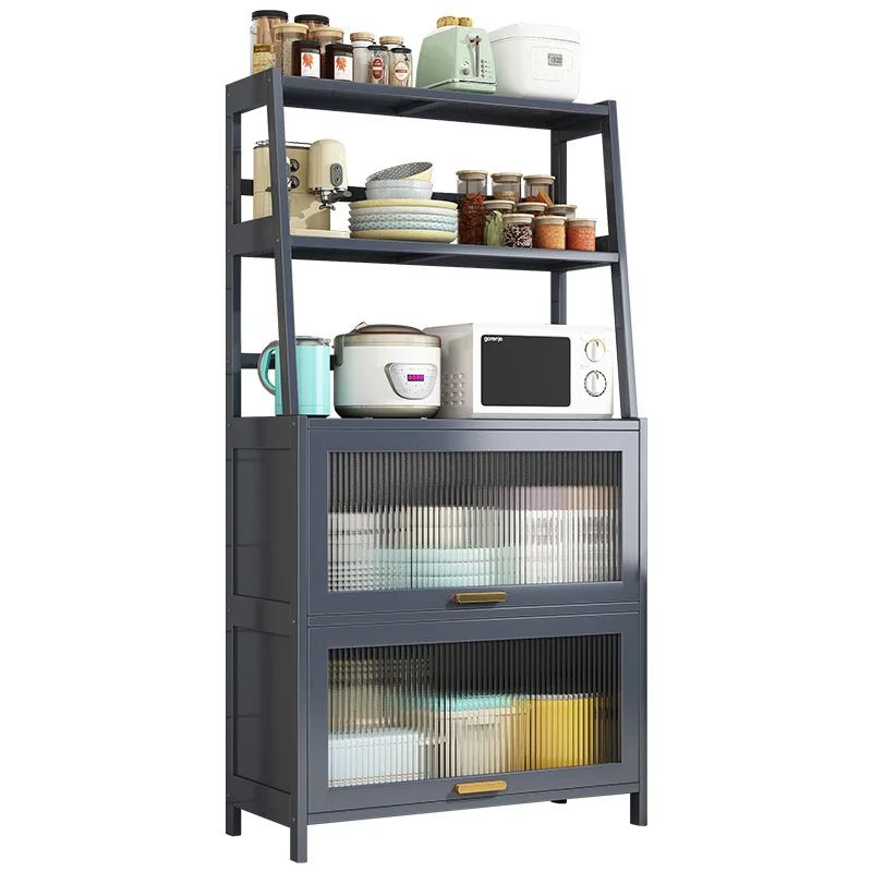 

Kitchen dining side wall cabinet, storage microwave oven, dishes, pots and pans storage cabinet