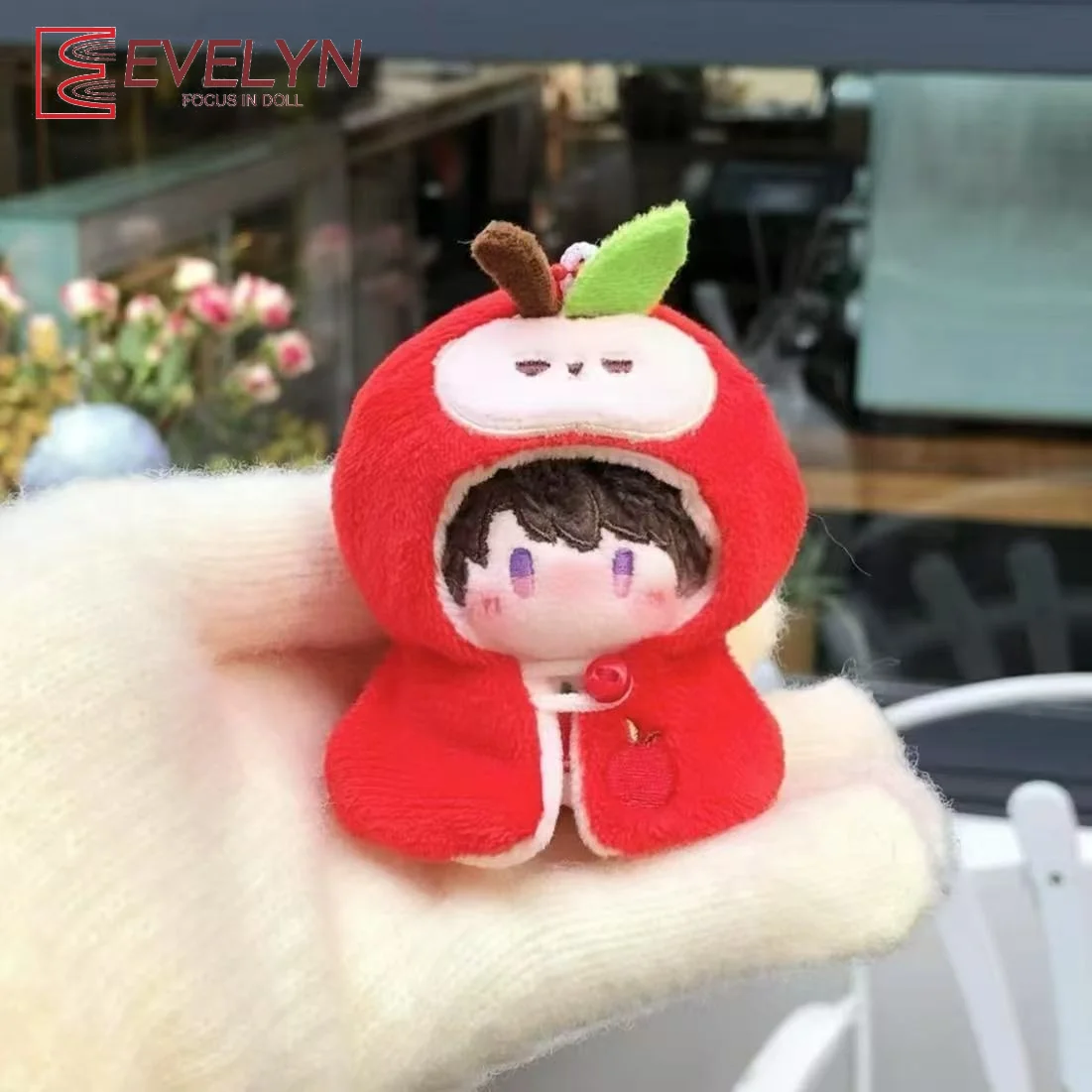 Evelyn 10cm amor e espaço profundo roupas de boneca dos desenhos animados algodão brinquedo de pelúcia macacão roupas plushies manto boneca acessórios presente de natal