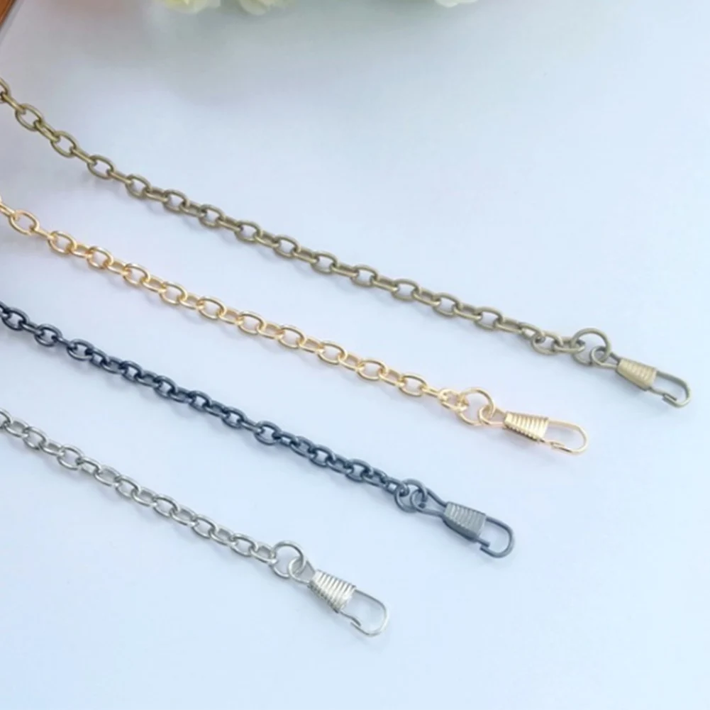 Long 40cm/60cm/120cm Metal Purse Chain Solid Color Bag Strap Fashion Casual Bag Handle Replacement Handbag Shoulder Bag Strap