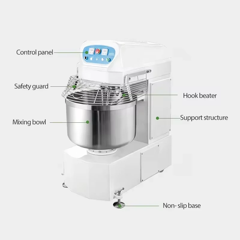 50kg Industry Commercial Flour Bread Commercial Dough Mixer Machine Flour Mixer Machine For Beverage Factory Farms Restaurant