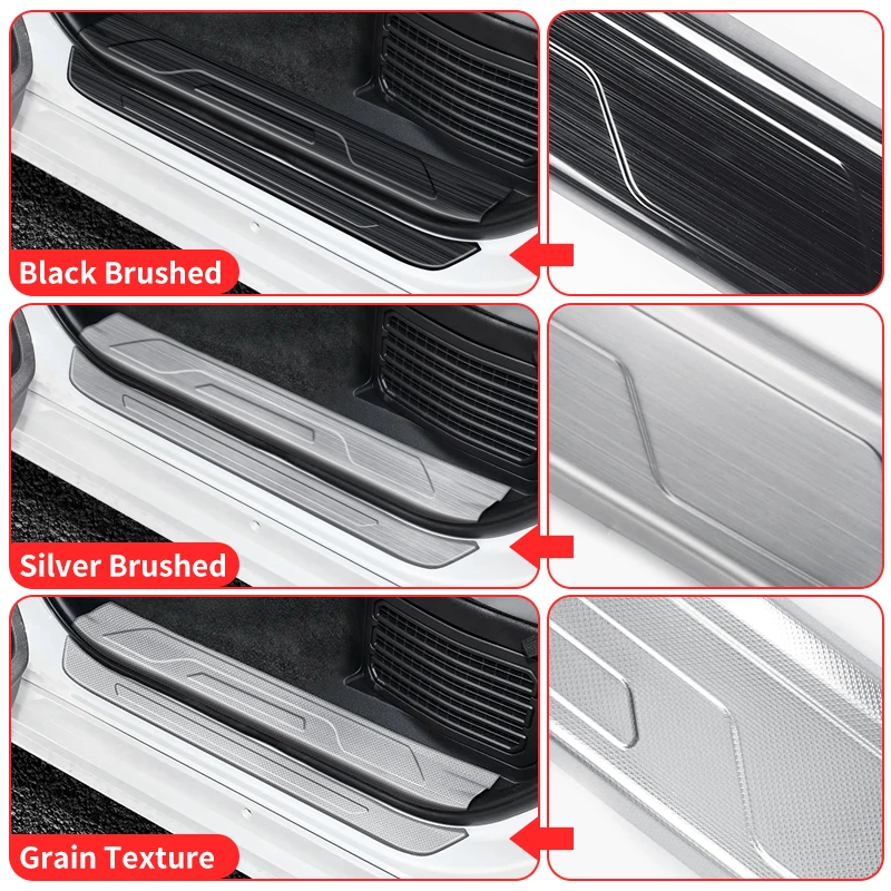 for 2022 2023 2024 Toyota Tundra Stainless Steel Threshold Protective Cover Interior Upgraded Accessories Tuning