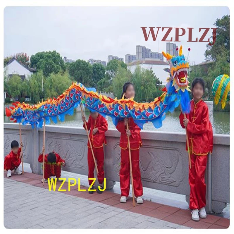 10m Silk Dragon Dance Costume for 8 Players