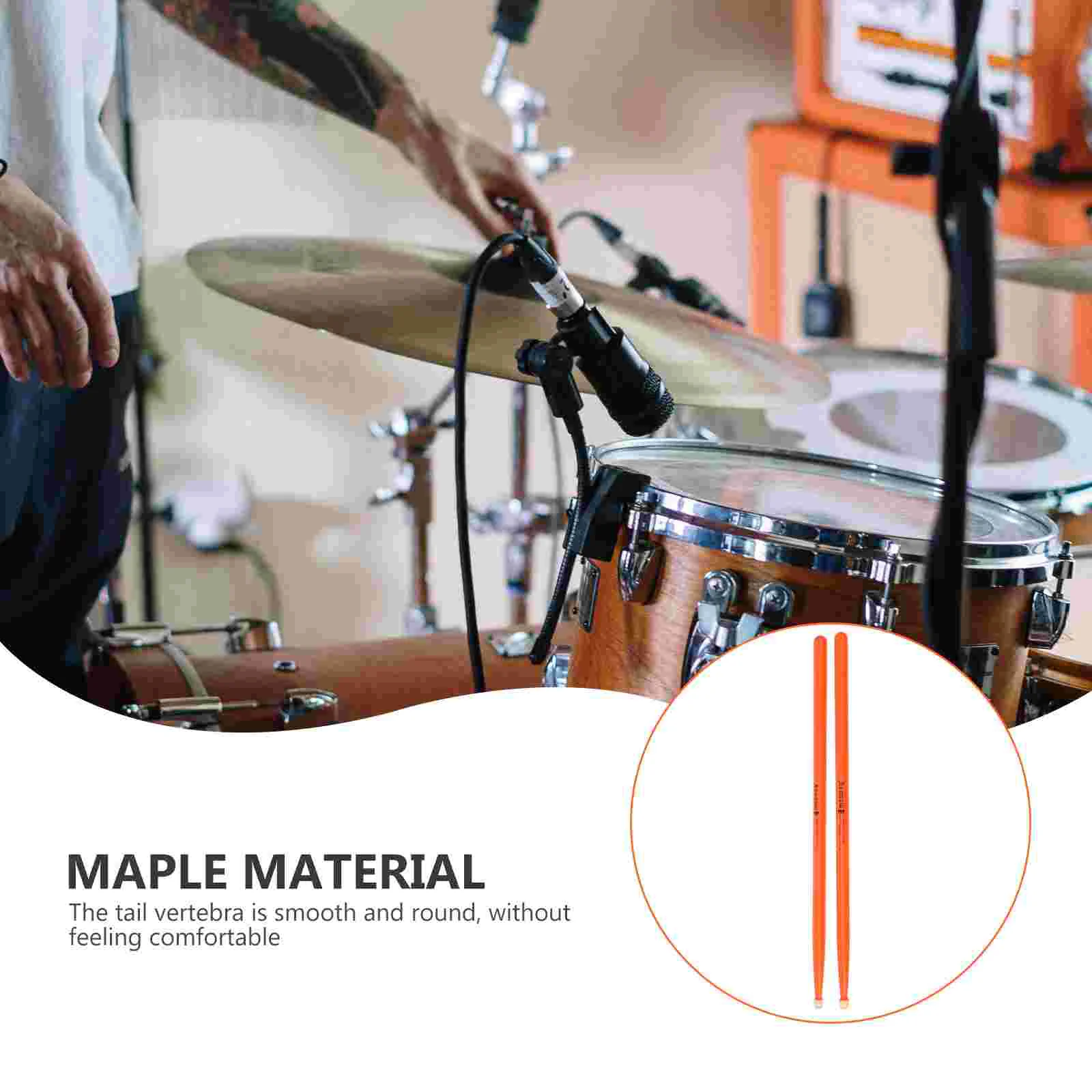 2 Pairs Maple Sticks Drum Simple Drumstick Accessories Lovely Aldult Wood Drumsticks Percussion Tool Instrument