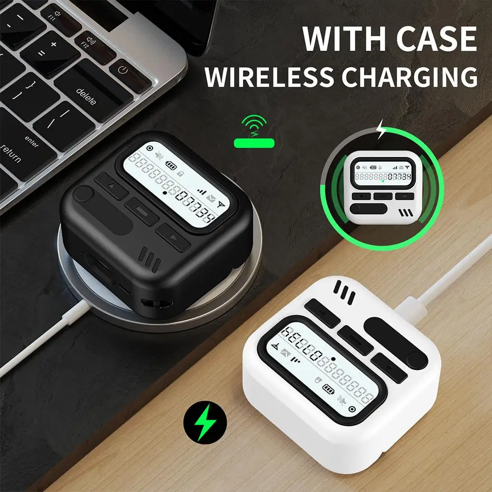 XDcase Retro Pager Design PC Hybrid TPU Earbuds Case Earphone Compartment Protective Cover For AirPods Pro 2 / 1, For AirPods 4 view 6