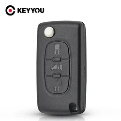 KEYYOU per Fiat Scudo per Peugeot 207 307 308 408 Partner Citroen C5 C6 Berlingo Picasso Xsara Flip Remote Key Shell VA2 HU83