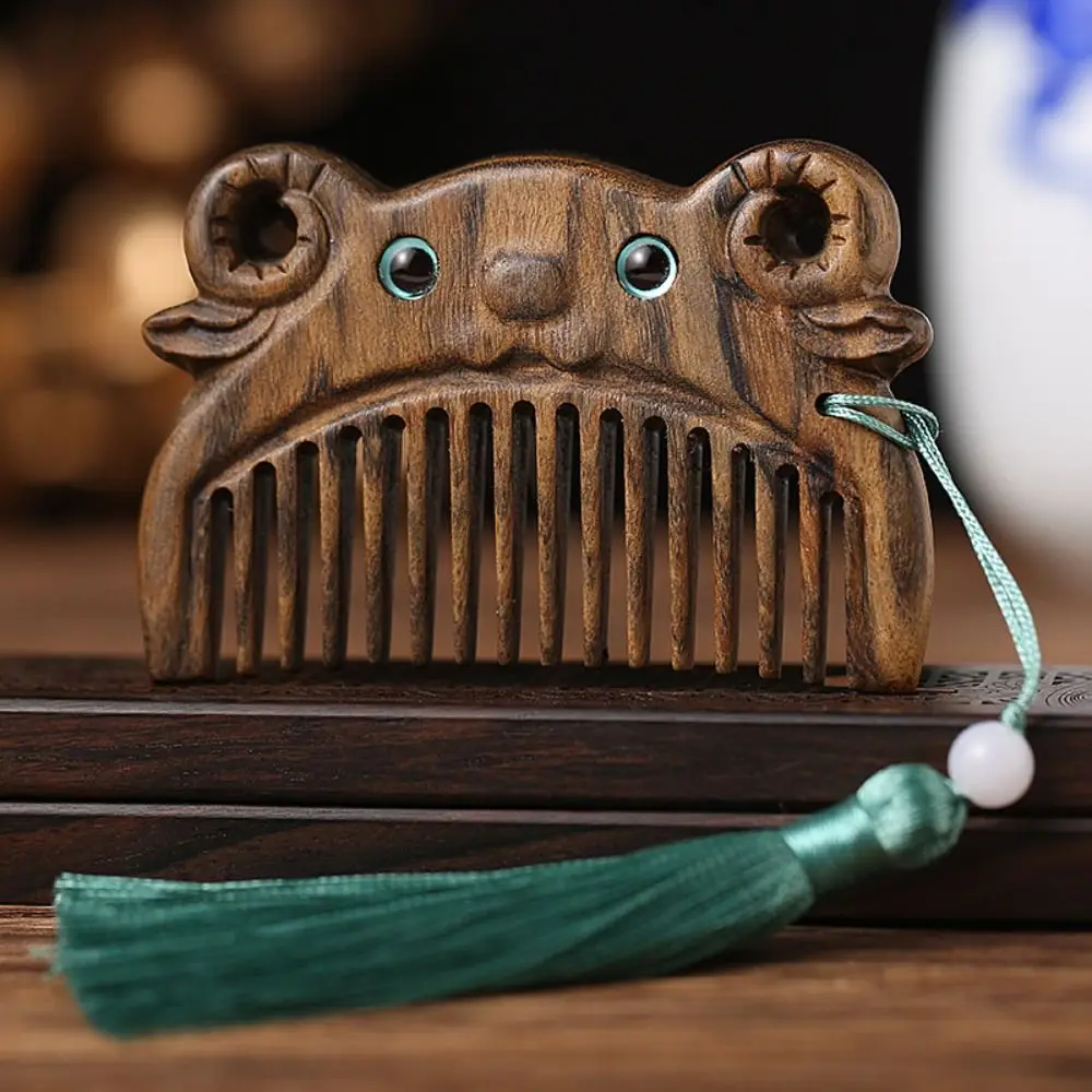 

Hair Styling Chinese Zodiac Scalp Massager Head Acupuncture Point Fine Tooth Comb Pocket Comb Wooden Hair Comb Massage Comb