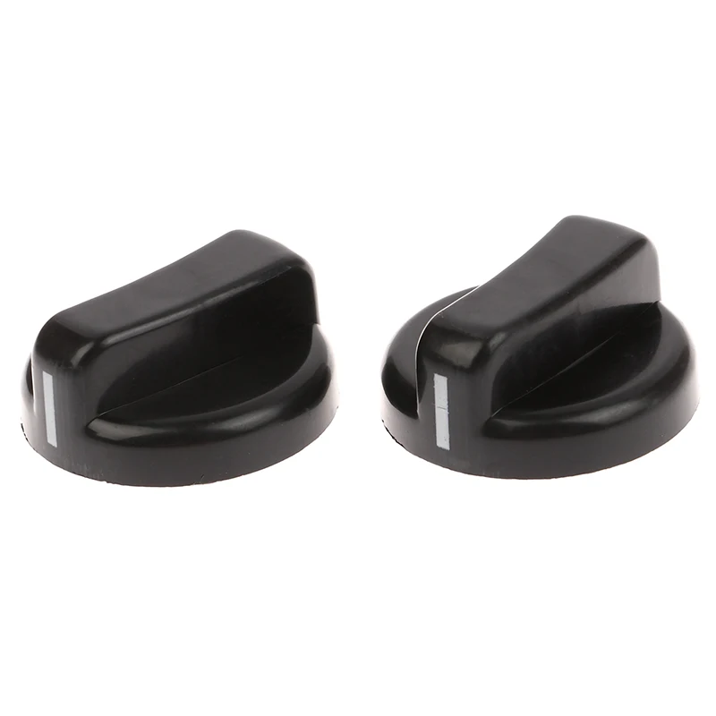 2PCS 8mm General Plastic Handle Gas Stove Replacement Control Switch Knob Range Oven Knob For Benchtop Burner Black Color