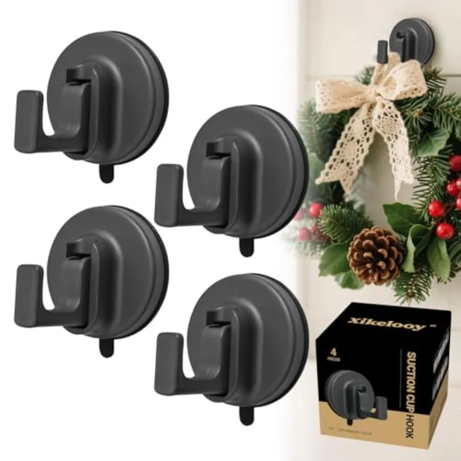 

Upgrade Suction Cup Hooks, Suction Cup Hooks for Shower, No Drill SuctionCup Hook for Bathroom Hanging Towels Holder, Hook for