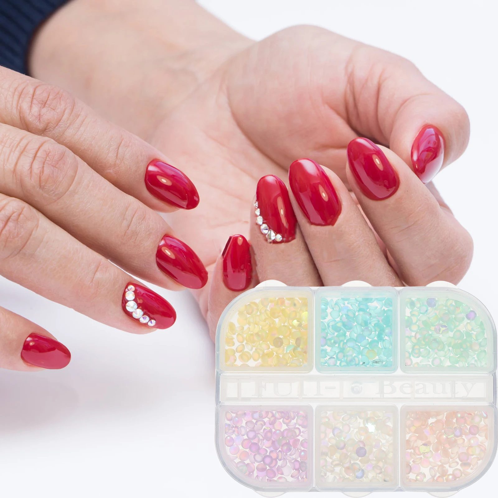 

Mermaid Bead Jewelry Nail Art Decals Resin Charm Decor DIY Manicure Accessory Delicate Nails Ornament Long Lasting All Match