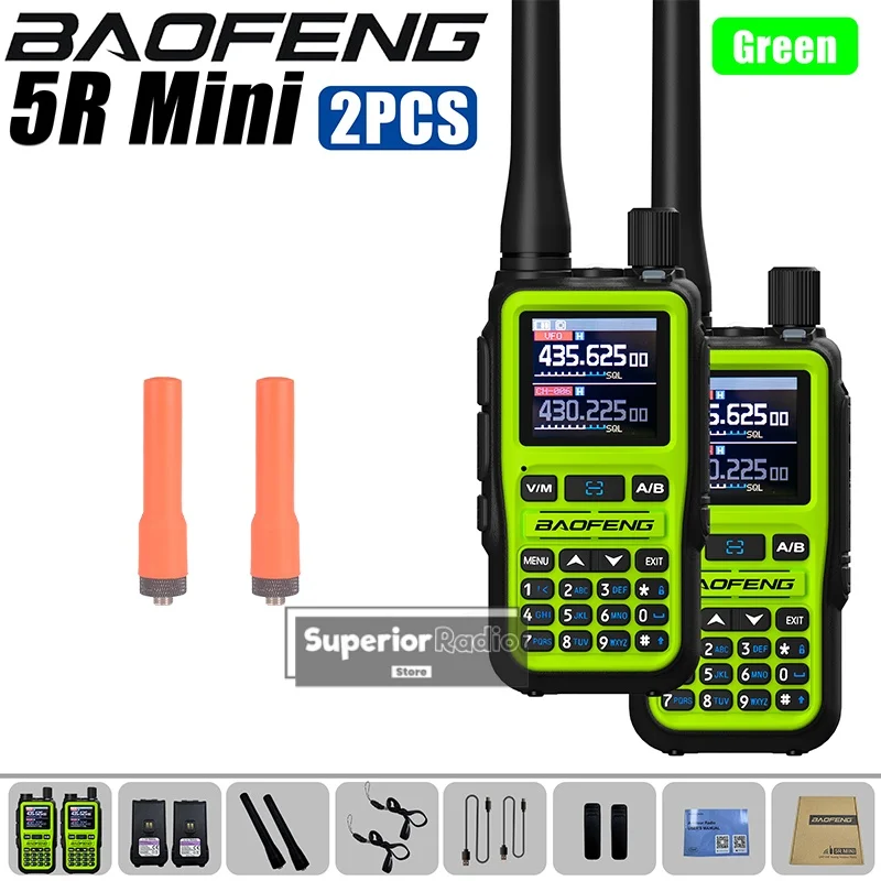 UV-5R ミニ Baofeng トランシーバー Bluetooth グリーン USB-C