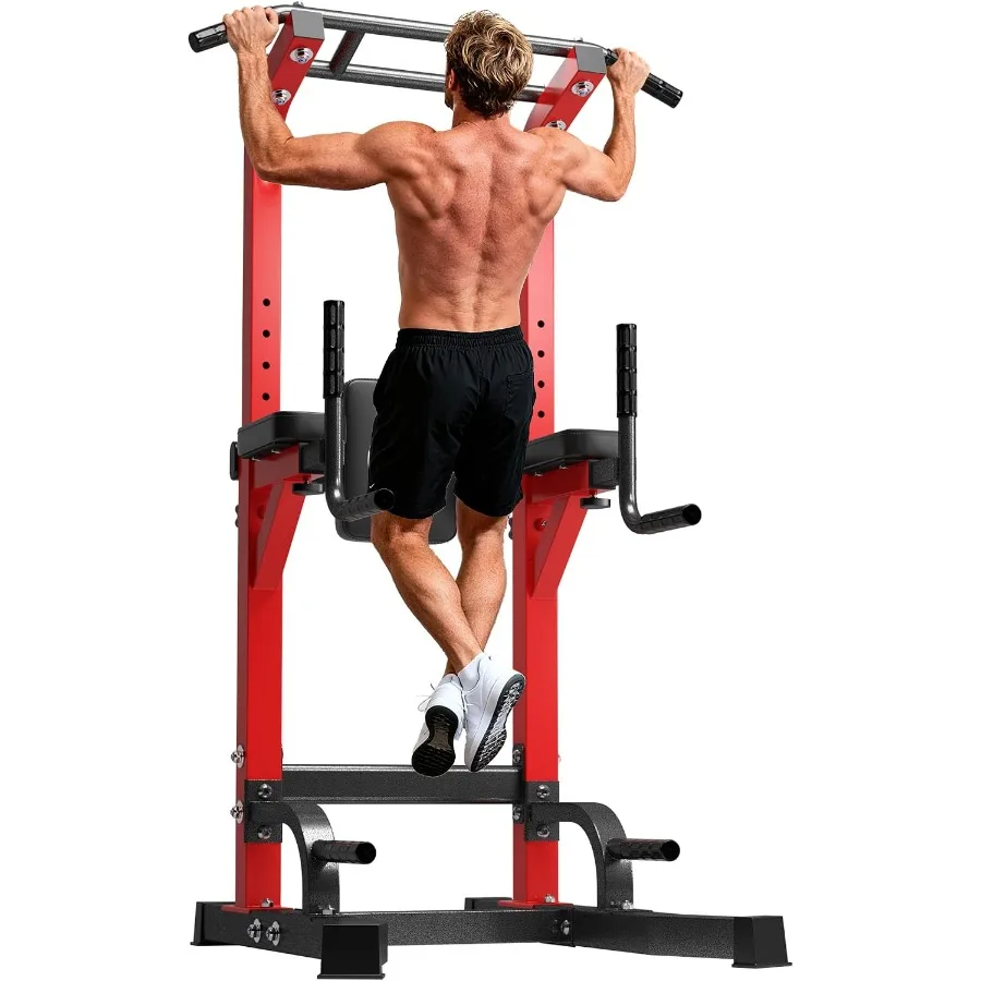 Power Tower Pull Up Bar Station for Home Gym, Adjustable Height