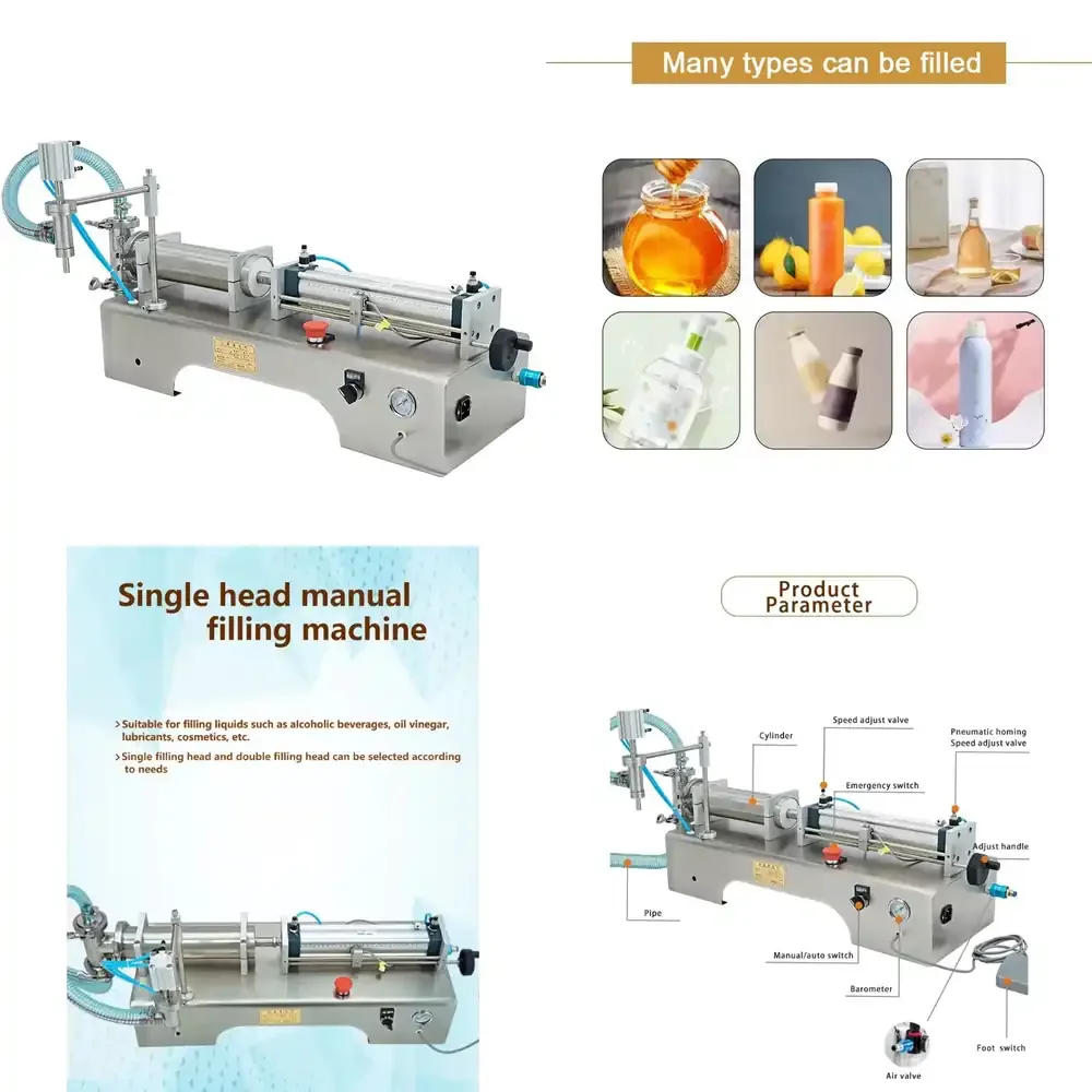 

2026 Horizontal Pneumatic Paste Filling Machine Automatic Quantitative for Liquid Cream Sauce Lubricant Food