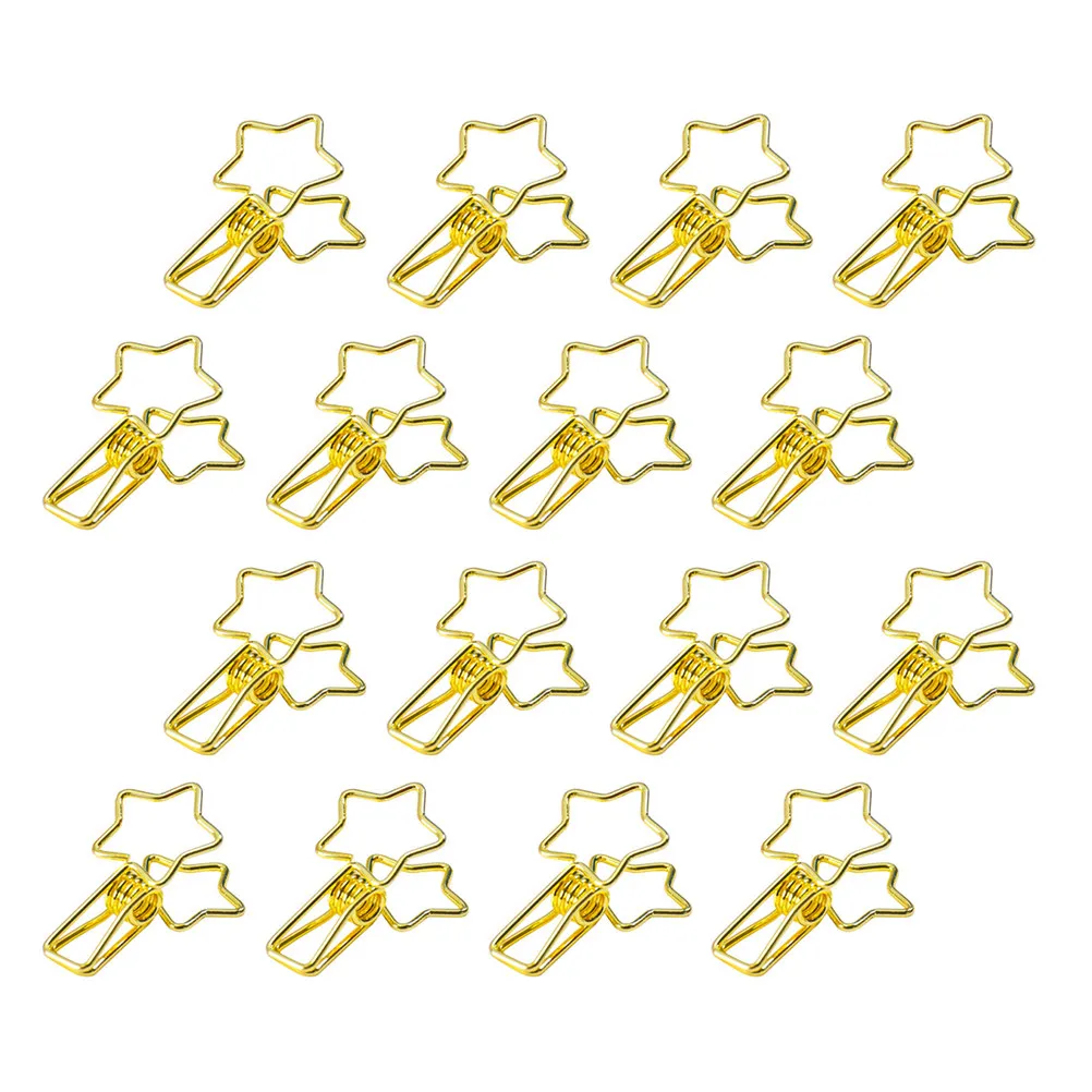 16Pcs Lightweight Metal Photo Clips Efficient File Clips for Papers Photos Bills Documents Office School Home Organization Metal