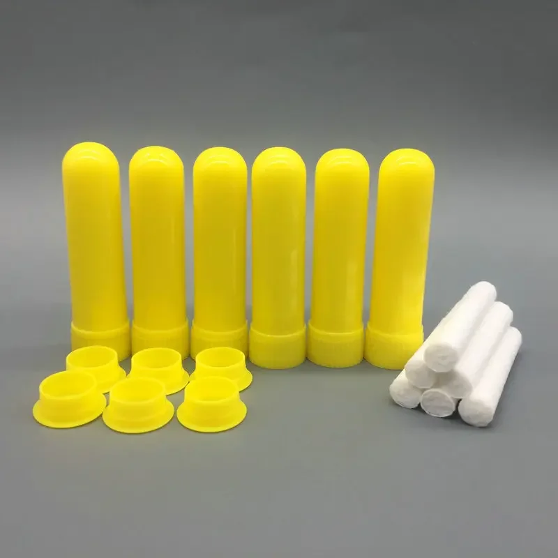 30/50/80/100/200pack Lege Neusinhalator Buis met Katoenen Wieken Refill Plastic Neusinhalator Sticks voor Essentiële Olie Containers