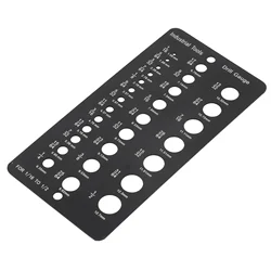 1Pc Drill Bit Gauge Diameter Gauge Metric Size Stainless Steel 29-Holes For 1/16-1/2 Bolt Measuring Ruler Woodworking Hand Tool