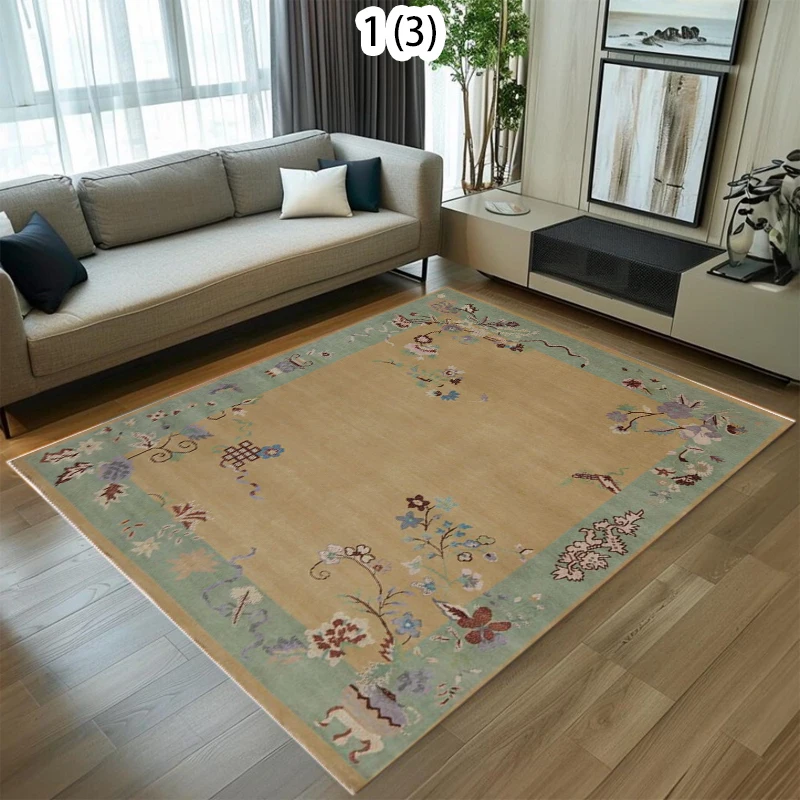 Neue Teppiche im chinesischen Stil für das Wohnzimmer, Retro-Ethno-Stil, Bettvorleger, minimalistischer Schlafzimmer-Dekorteppich, waschbare Bodenmatte für Zuhause