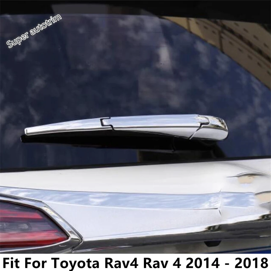 

Rear Windshield Window Windscreen Rain Wiper Arm Decoration Cover Trim For Toyota Rav4 Rav 4 2014 - 2018 ABS Chrome Accessories