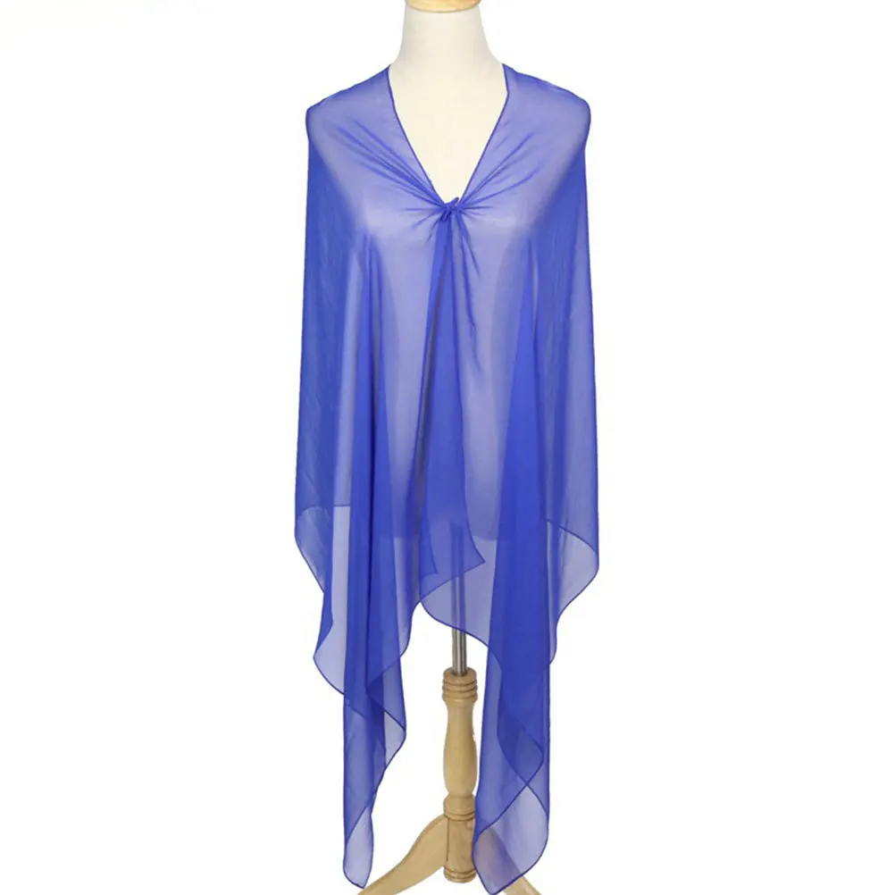 

Sunscreen Scarf Dark Blue 160X50Cm Solid Color Shawl For Women Uv Protection Lightweight Dual Use Polyester Scarf Beach