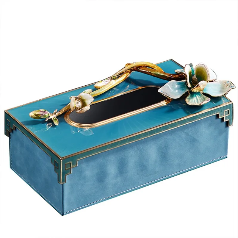 

Light luxury desktop tissue box European living room coffee table luxury