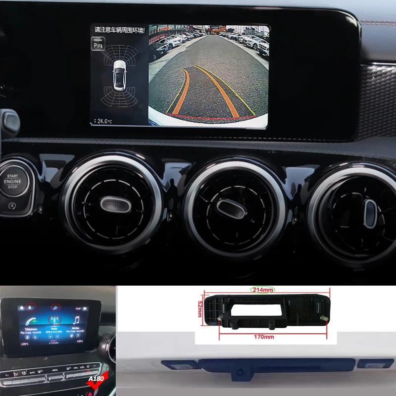 

Reverse Camera Interface For MercedesBenz A180 V250 W177 W447 Review Backup Camera Original Screen Upgrade Parking Assist System