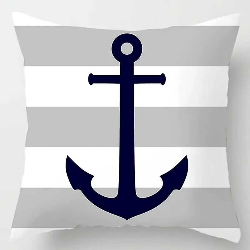 Anchor Lighthouse Print Pillowcase Car Ornaments Office Living Room Home Pillowcase